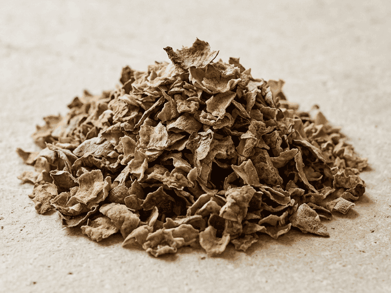 Kartoffelschalengranulat — grob granulierter natürlicher Bodenverbesserer, ideal als Topdressing für Garten und Balkon